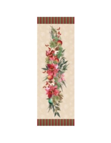 L'Oca Nera - Stella di Natale - Runner Antimacchia cm 155 x 50, 2 posti