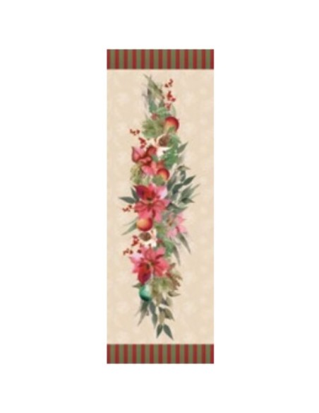 L'Oca Nera - Stella di Natale - Runner Antimacchia cm 155 x 50, 2 posti