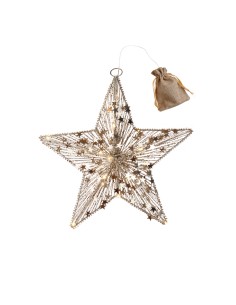 L'Oca Nera - STELLA GRANDE CON 20 LEDS cm 40x40 PENSIERI SPLENDENTI
