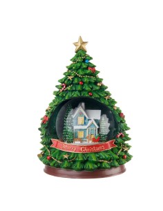 L'Oca Nera - Boule De Neige Albero con Carillon  Ø16,5x24,5h