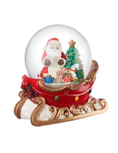 L'Oca Nera - Boule De Neige Slitta con Carillon 14x12x17h