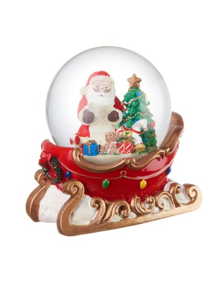 L'Oca Nera - Boule De Neige Slitta con Carillon 14x12x17h