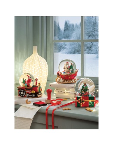 L'Oca Nera - Boule De Neige Slitta con Carillon 14x12x17h