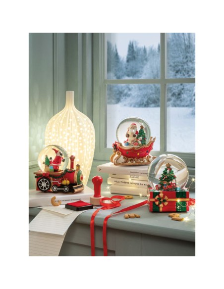 L'Oca Nera - Boule De Neige Slitta con Carillon 14x12x17h
