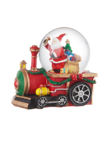 L'Oca Nera - Boule De Neige Treno con Carillon 16x11x15h