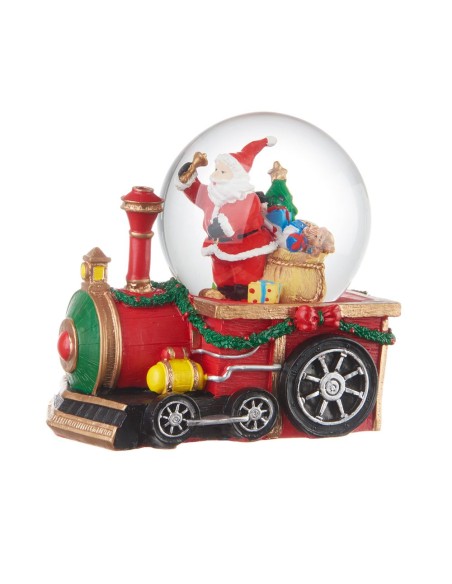 L'Oca Nera - Boule De Neige Treno con Carillon 16x11x15h