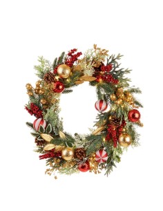L'Oca Nera - Ghirlanda con Palline Decorate con 40 Led Ø55