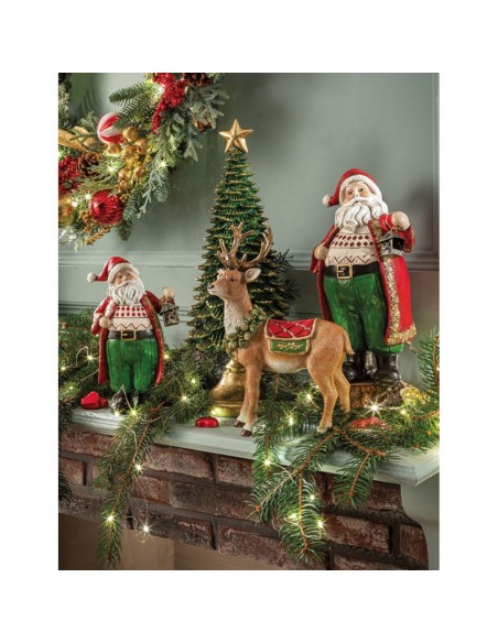 L'Oca Nera - Ghirlanda con Palline Decorate con 40 Led Ø55