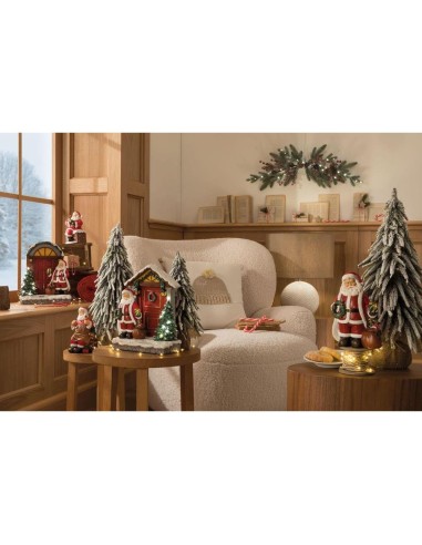 L'Oca Nera - PORTONE BABBO NATALE 2 CON LEDS cm 24x9x31 h APRIAMO AL NATALE