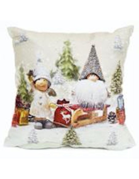 Daunex - Serie Santa Claus Cuscino con Luci A  Led 40x40