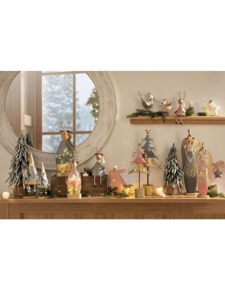 L'Oca Nera - RENNA GRANDE BLUESTONE CON LEDS cm 14x10x39 h SPLENDIDA FESTA / DA APPOGGIO