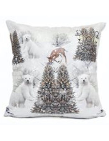 Daunex - Serie Santa Claus Cuscino con Luci A  Led 40x40
