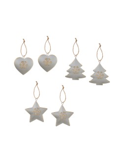 L'Oca Nera - PENDENTI BLUESTONE - SET 6 PZ cm 6 h SPLENDIDA FESTA / DA APPENDERE