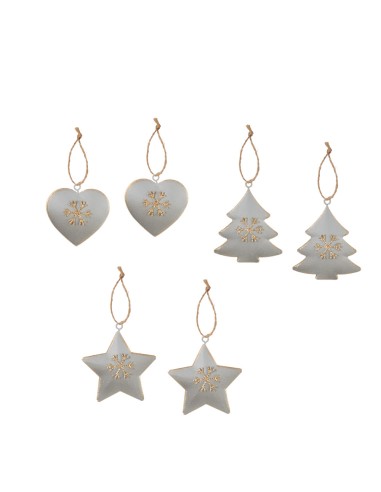 L'Oca Nera - PENDENTI BLUESTONE - SET 6 PZ cm 6 h SPLENDIDA FESTA / DA APPENDERE