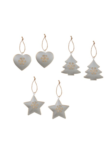 L'Oca Nera - PENDENTI BLUESTONE - SET 6 PZ cm 6 h SPLENDIDA FESTA / DA APPENDERE