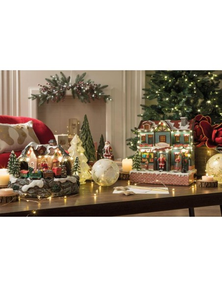 L'Oca Nera - FESTONE CON BACCHE E PIGNE CON 40 LEDS cm 75 SEMPRE NATALE