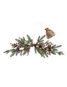 L'Oca Nera - FESTONE CON BACCHE E PIGNE CON 40 LEDS cm 75 SEMPRE NATALE