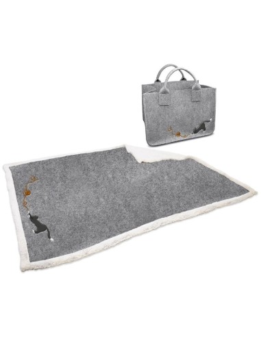 Daunex - Plaid Morbidotto Friend C/App.130x160 In Borsa Feltro variante Gomitolo