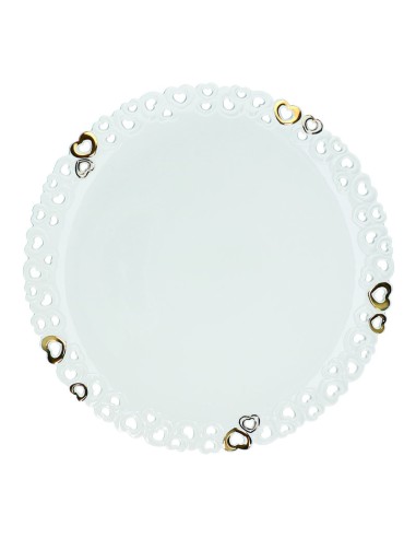 La Porcellana Bianca·valentino Oro Piatto Torta Traf.34 Cm Gb