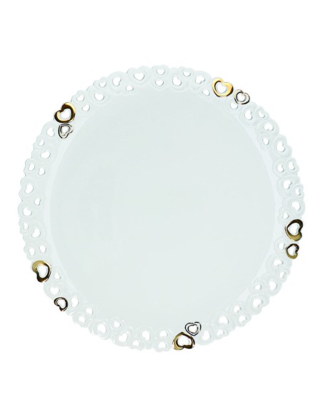 La Porcellana Bianca·valentino Oro Piatto Torta Traf.34 Cm Gb
