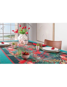 L'Oca Nera - Tropical Chic - Tovaglia Antimacchia cm 155 x 270 · 10 posti