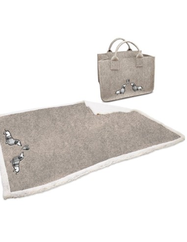 Daunex - Plaid Morbidotto Friend C/App.130x160 In Borsa Feltro variante Bassotti
