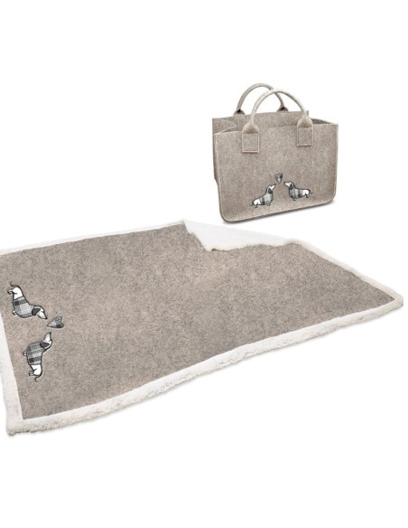 Daunex - Plaid Morbidotto Friend C/App.130x160 In Borsa Feltro variante Bassotti