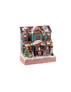 L'Oca Nera - CASA MERRY CHRISTMAS, MUSICA, MOVIMENTO, LEDS cm 22,5x13,5x24,5h IL PAESE DEL NATALE