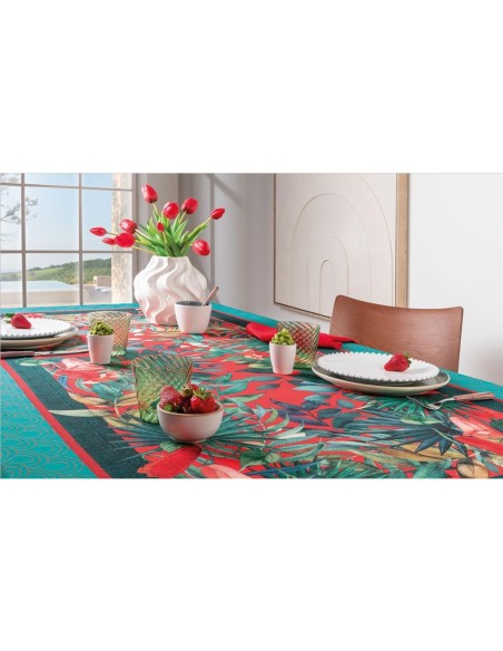L'Oca Nera - Tropical Chic - Tovaglia Antimacchia  cm 155 x 320 · 12 posti