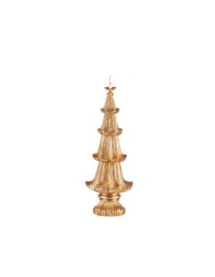 L'Oca Nera - CANDELA ALBERO GRANDE Ø cm 9x30 h CANDELE DI NATALE / ORO