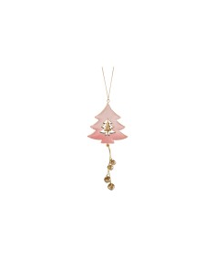 L'Oca Nera - ALBERO PICCOLO ROSA cm 9x18 h SPLENDIDA FESTA / DA APPENDERE