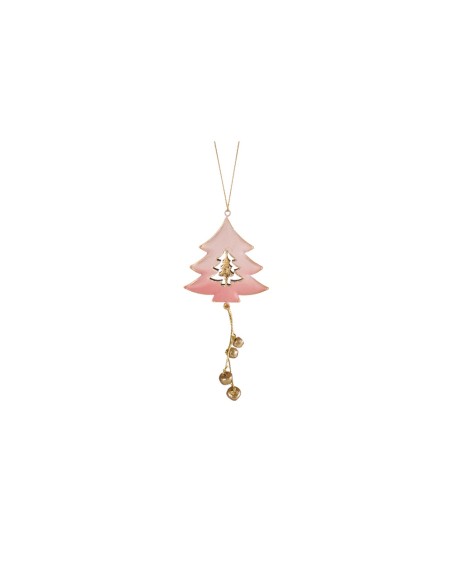L'Oca Nera - ALBERO PICCOLO ROSA cm 9x18 h SPLENDIDA FESTA / DA APPENDERE