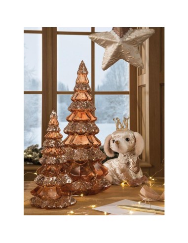 L'Oca Nera - ALBERO PICCOLO CON LEDS Ø 10x20,5 h FORESTA DI CRISTALLO