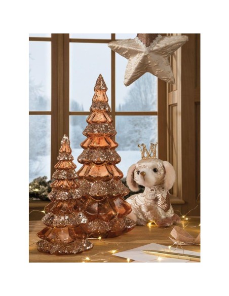 L'Oca Nera - ALBERO GRANDE CON LEDS Ø cm 13,5x31 h FORESTA DI CRISTALLO
