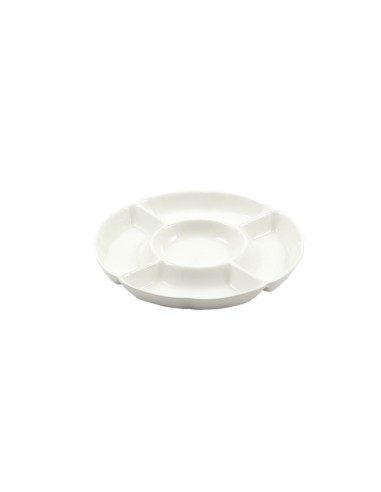 La Porcellana Bianca-Convivio Antipastiera 5 Scomp Cm 25,5 Gb Ø25,5 Cm Gift Box