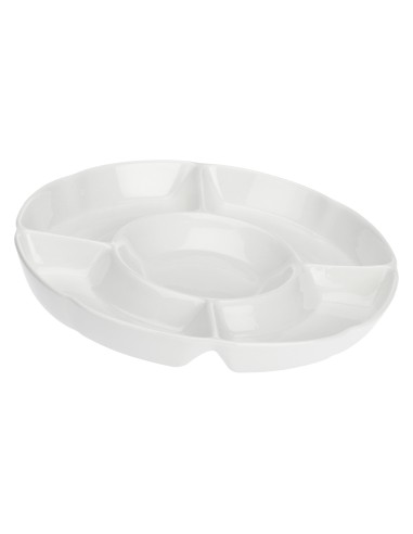 La Porcellana Bianca-Convivio Antipastiera 5 Scomp Cm 25,5 Gb Ø25,5 Cm Gift Box