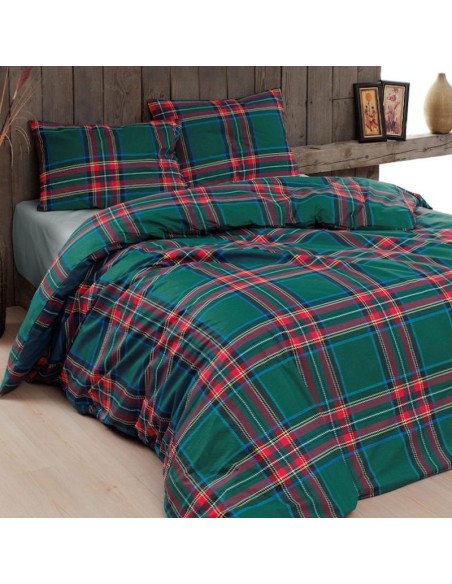 Daunex - Parure Copripiumino matrimoniale Infinity 255x200 Tartan