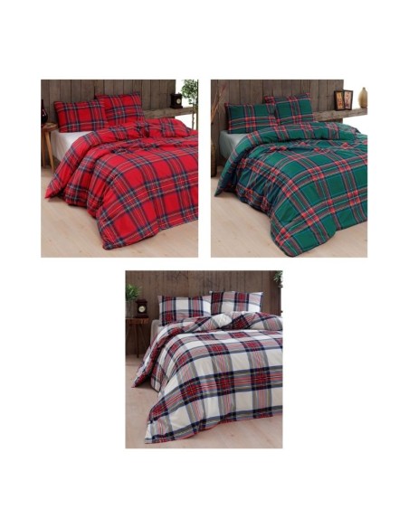 Daunex - Parure Copripiumino matrimoniale Infinity 255x200 Tartan