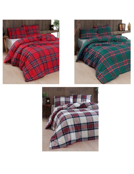 Daunex - Parure Copripiumino Infinity 205x200 (piazza e mezza) Tartan