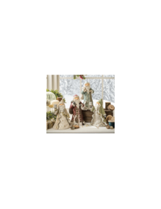 BENVENUTO NATALE! Babbo Natale con sacco e coniglio azzurro dim. 16x16x30h 2