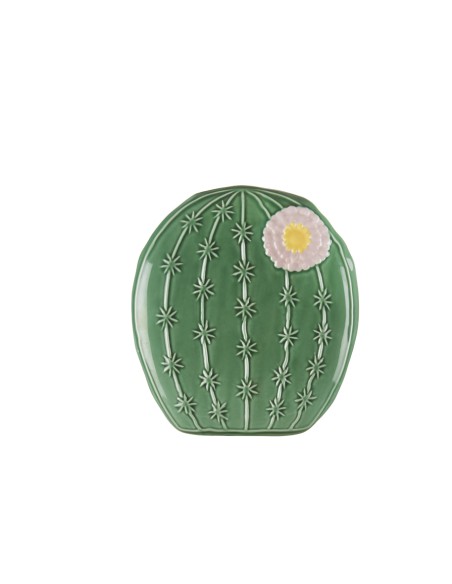 L'Oca Nera - Linea Aria Di Allegria ''Evaporatore Cactus Verde Con Fiore Lilla'' 19,5x5x17,5h cm