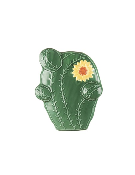 L'Oca Nera - Linea Aria Di Allegria ''Evaporatore Cactus Verde Con Fiore Arancio'' 17,5x 6x21,5h cm