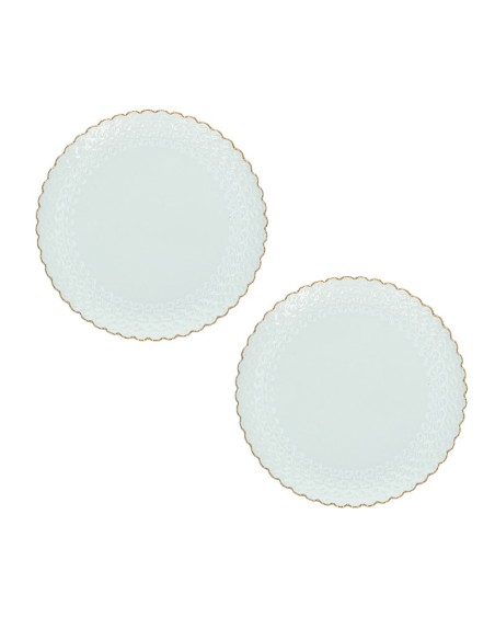 La Porcellana Bianca·momenti Oro Set 2 Piatti Dolce Cm 18 Gb
