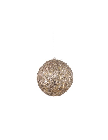 L'Oca Nera - Linea Sogni Splendenti ''Pendente Sfera Piccola  Con Leds'' ø15x15h cm