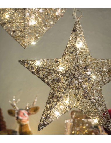 L'Oca Nera - Linea Sogni Splendenti ''Pendente Sfera Piccola  Con Leds'' ø15x15h cm