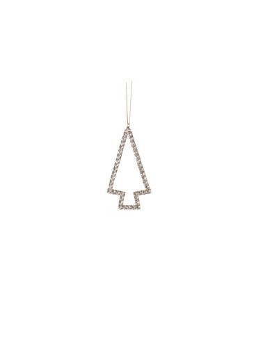 L'Oca Nera - Linea Brillanti Atmosfere ''Pendente Albero Con Strass'' 6x11h cm