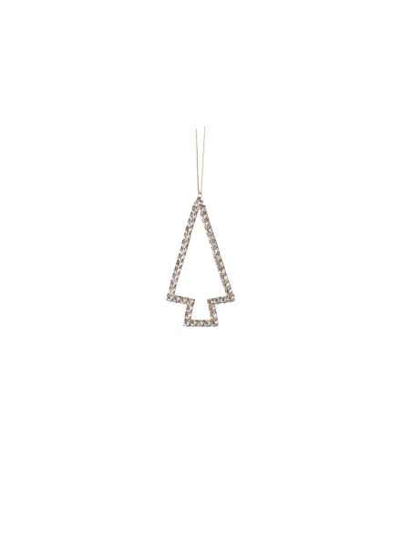 L'Oca Nera - Linea Brillanti Atmosfere ''Pendente Albero Con Strass'' 6x11h cm