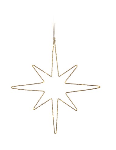 L'Oca Nera - Linea Luminose Stelle ''Stella Luminosa Grande Con Leds'' 40x41h cm