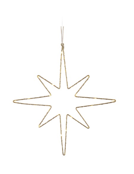 L'Oca Nera - Linea Luminose Stelle ''Stella Luminosa Grande Con Leds'' 40x41h cm