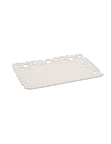 La Porcellana Bianca·vassoio Traforato 31x22 Cm in Luxury Box